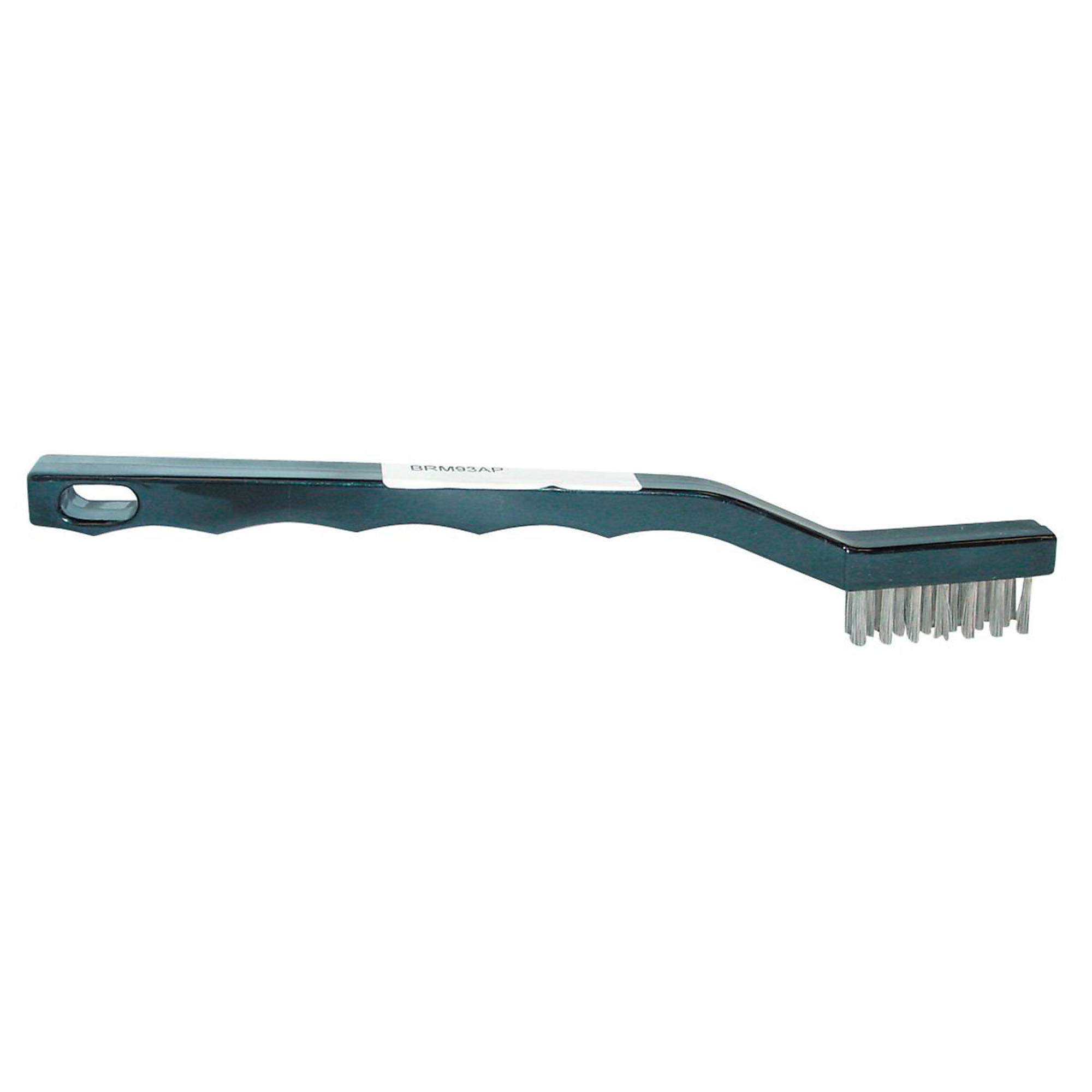 Brush Research Toothbrush-Style Scratch Brush — 7 1/4in. Poly Handle, 0.006in. Stainless Steel Wire, Model# BRM93AP